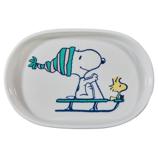 PEANUTS OVÁLIS TÁLKA , SNOOPY ÉS WOODSTOCK