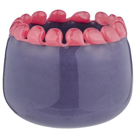 VALANCE ÜVEG MÉCSESTARTÓ 10 CM, LILA