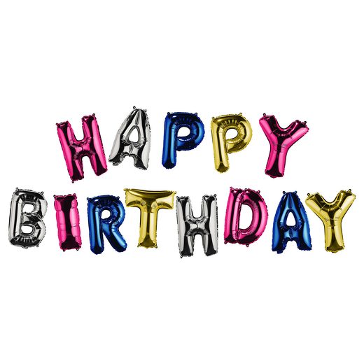 UPPER CLASS FÓLIÁS LUFI SZÍNES "HAPPY BIRTHDAY"