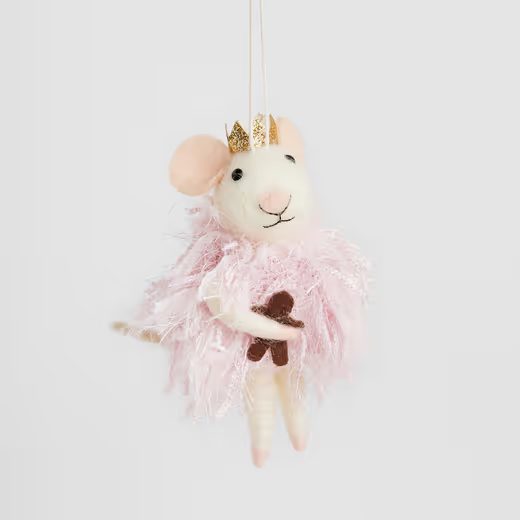 HOME & YOU GYAPJÚ KARÁCSONYFADÍSZ , EGÉR HERCEGNŐ 8 CM