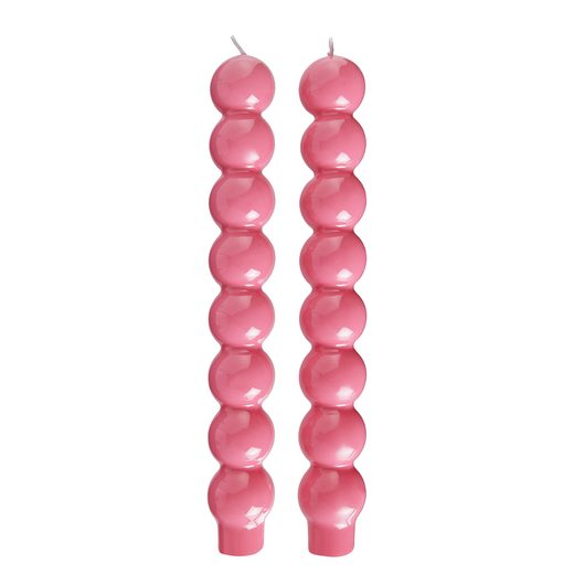 BUBBLES GYERTYA 2DB, RÓZSASZÍN