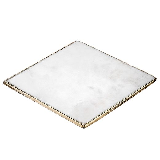 MARBLE MÁRVÁNY POHÁRALÁTÉT ARANY SZEGÉLLYEL, 9,5 CM