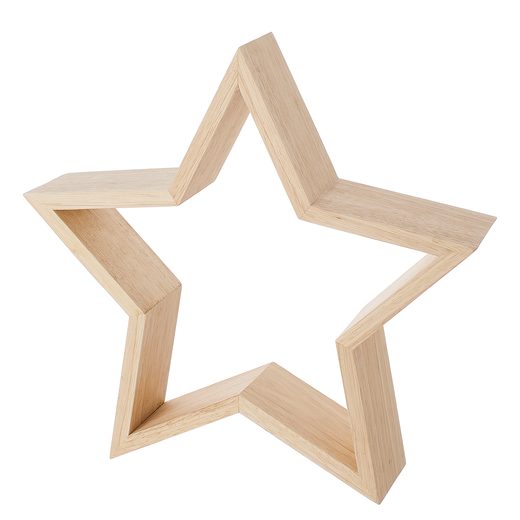 WHITE OAK FA DEKORÁCIÓ, CSILLAG 39 CM