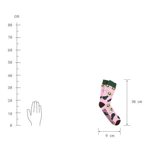 COZY SOCKS ZOKNI AVOKÁDÓS 35-38
