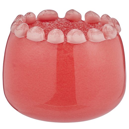 VALANCE ÜVEG MÉCSESTARTÓ 10 CM, PIROS