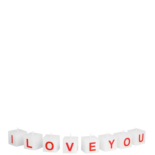 LOVE LETTERS GYERTYA I LOVE YOU