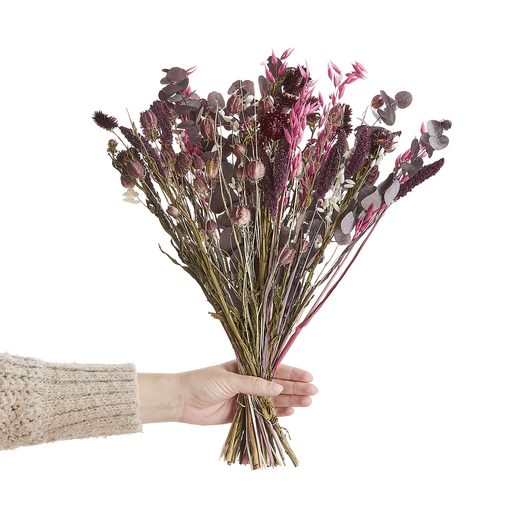 FLOWER MARKET SZÁRÍTOTT VIRÁGCSOKOR, BORDÓ/LILA 48 CM