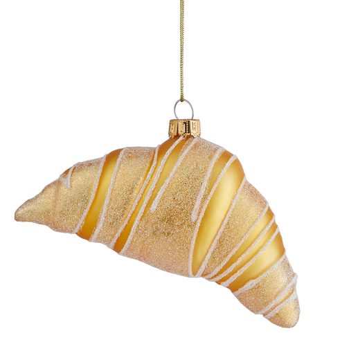 HANG ON ÜVEG KARÁCSONYFADÍSZ , CROISSANT