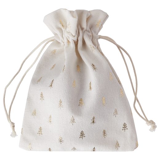 PACK-A-BAG TEXTIL ZSÁK, ARANY FENYŐFÁK 14 X 18 CM