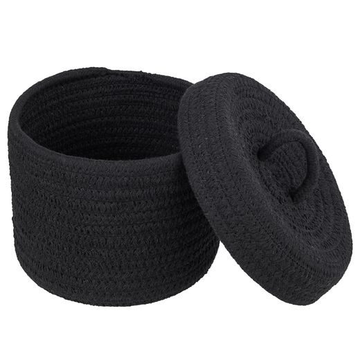 SET UP KOSÁR FEDÉLLEL Ø 16 CM, FEKETE