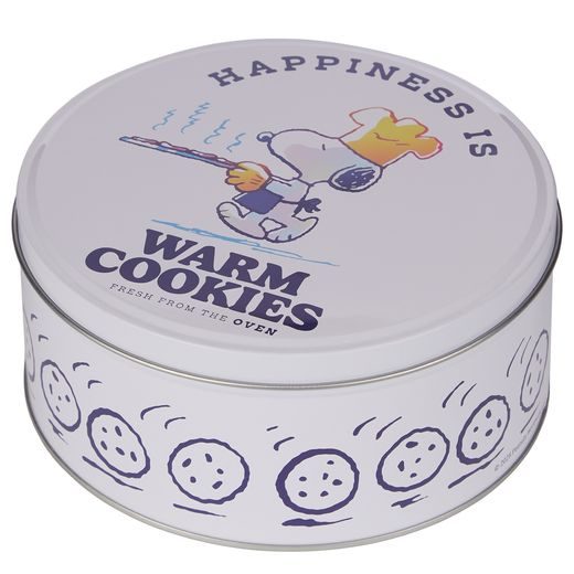 PEANUTS FÉM TÁROLÓDOBOZ Ø16,7 CM,  'HAPPINESS IS WARM COOKIES'