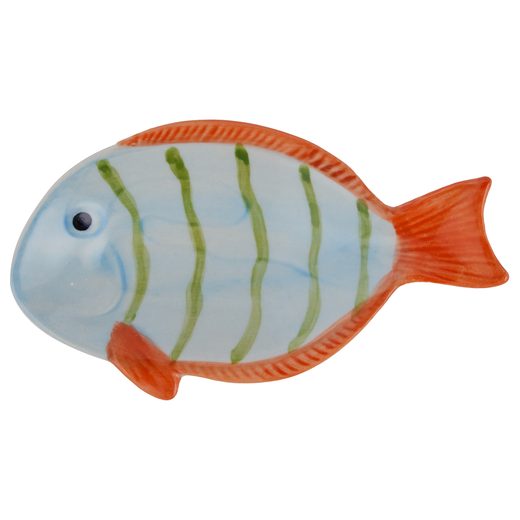 CORAL COST MINI KERÁMIA HALAS TÁNYÉR , KÉK