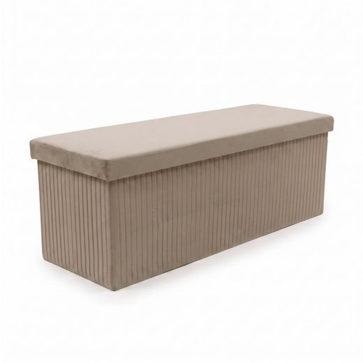 MALAGA ÖSSZEHAJTHATÓ TÁROLÓS PUFF 110 CM ,BÉZS