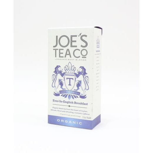 JOE'S TEA CO. BIO FEKETE TEA, 'EVER-SO-ENGLISH BREAKFAST' 15 FILTER