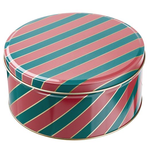 COOKIE JAR FÉM TÁROLÓDOBOZ, CANDY CANE Ø16,7 CM