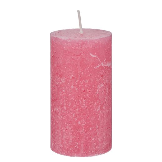 RUSTIC GYERTYA 13CM, SÖTÉT RÓZSASZÍN