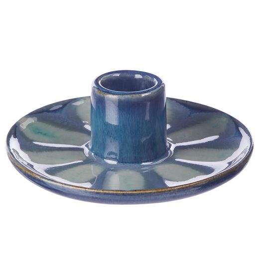 SEVENTIES PORCELÁN GYERTYARTARTÓ, KÉK