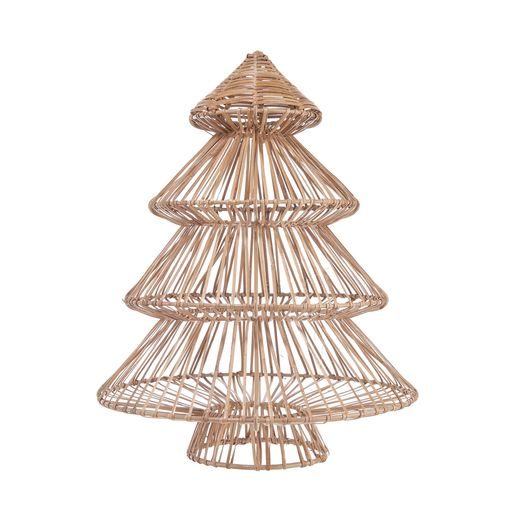 X-MAS RATTAN FENYŐFA DEKORÁCIÓ 35 CM