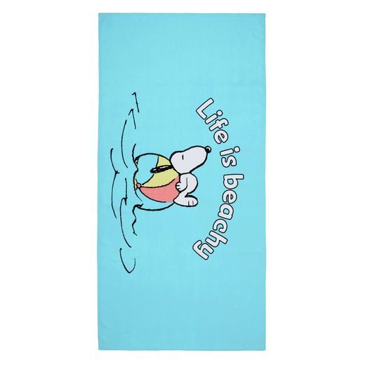 PEANUTS STRANDTÖRÖLKÖZŐ, 'LIFE IS BEACHY' 180 X 90CM