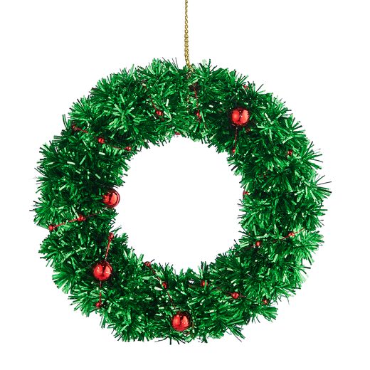 X-MAS AKASZTHATÓ MINI KOSZORÚ, 9,5CM