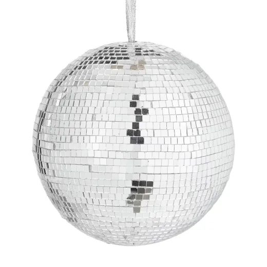 DISCO AKASZTHATÓ DISCO GÖMB,  Ø 10 CM, EZÜST