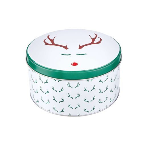 COOKIE JAR FÉM TÁROLÓDOBOZ, RUDOLF Ø 13,50 CM