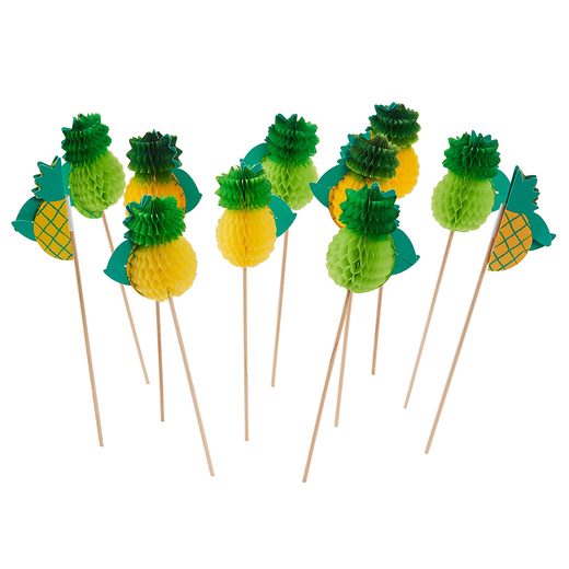 ALOHA ANANÁSZ PARTY DEKORÁCIÓ 12 DARAB