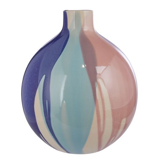 SINTRA GÖMB VÁZA, KÉK-RÓZSASZÍN 23 CM