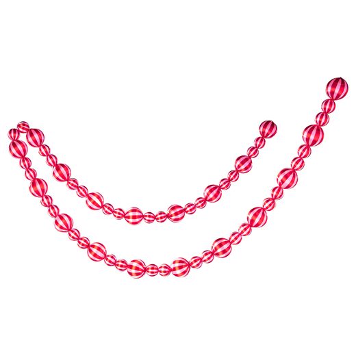 X-MAS GIRLAND 180CM , PIROS/PINK