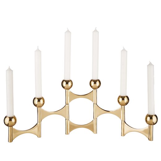 VARIATION ÖSSZECSUKHATÓ GYERTYATARTÓ 20 CM, ARANY