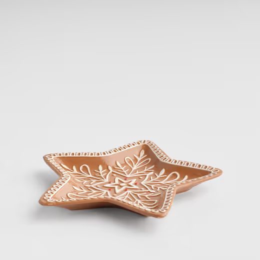 HOME & YOU KERÁMIA TÁNYÉR MÉZESKALÁCS CSILLAG 25CM