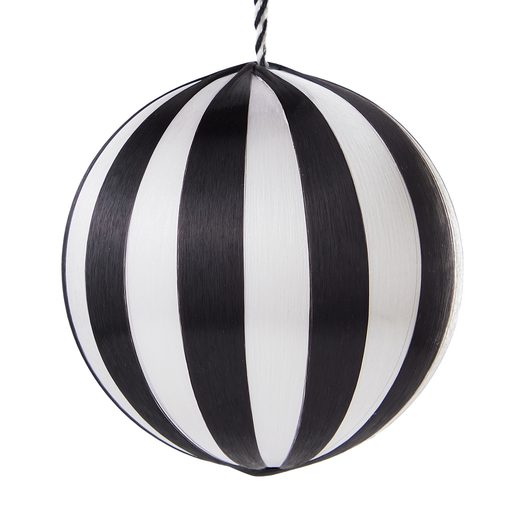 HANG ON KARÁCSONYFADÍSZ Ø8CM, FEKETE/FEHÉR
