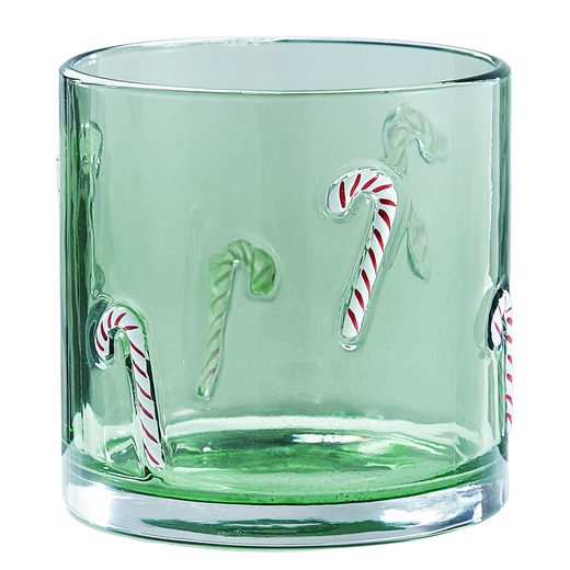 X-MAS ÜVEG SZÉLFOGÓ ZÖLD , CUKORPÁLCA