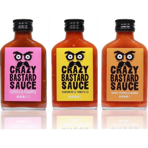 CRAZY BASTARD CSÍPŐS SZÓSZ SZETT 3 X 100 ML, SÁRGA