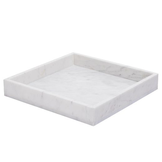 MARBLE MÁRVÁNY TÁLCA, FEHÉR 30 X 30CM