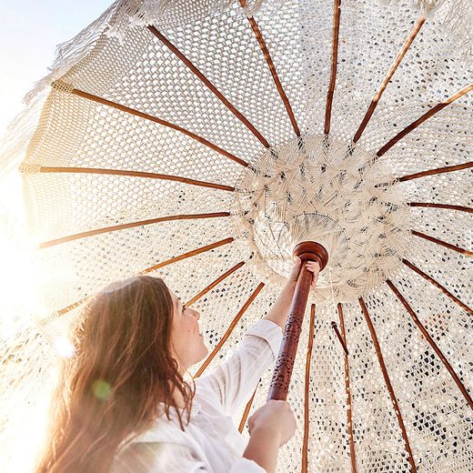 MACRAMÉ KÉZZEL KÉSZÍTETT NAPERNYŐ, Ø 1,8 CM