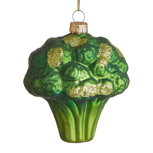 HANG ON ÜVEG KARÁCSONYFADÍSZ, BROKKOLI