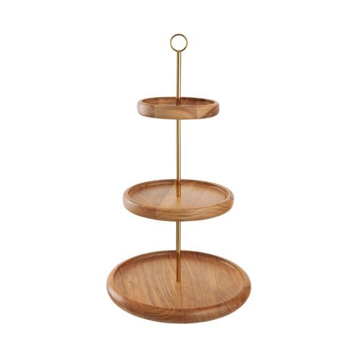 WALNUT DIÓFA EMELETES KÍNÁLÓ, 47,5 CM MAGAS