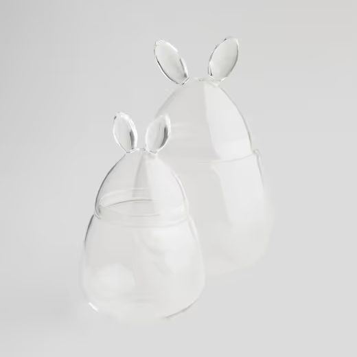 HOME & YOU ÜVEG TÁROLÓ NYUSZI 20CM