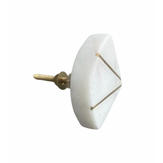 OPEN MÁRVÁNY BÚTORGOMB SÁRGARÉZ CSÍKOKKAL