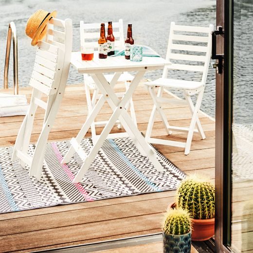 LODGE ÖSSZECSUKHATÓ SZÉK  2 DB, FEHÉR