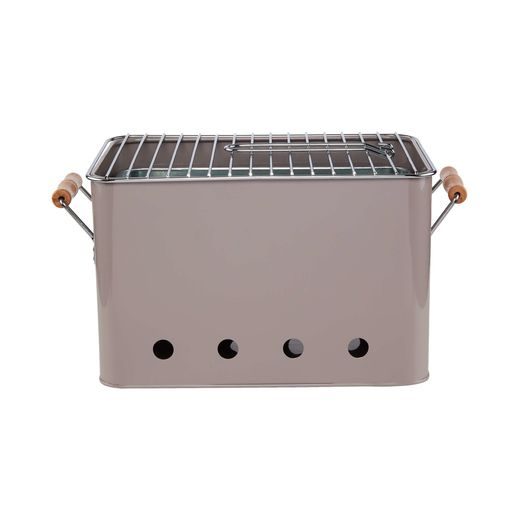 BBQ MINI GRILL SZÜRKE SZÖGLETES 38X23X23CM