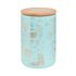 QUEEN IT tárolódoboz bambusz fedéllel 1100ml, menta-arany láma
