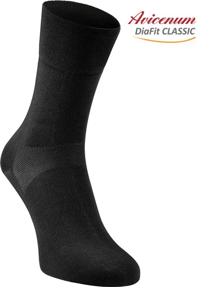 Levně Avicenum DiaFit CLASSIC bavlněné ponožky - černá velikost 41 - 44