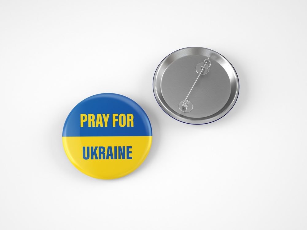 Levně Placka PRAY FOR UKRAINE