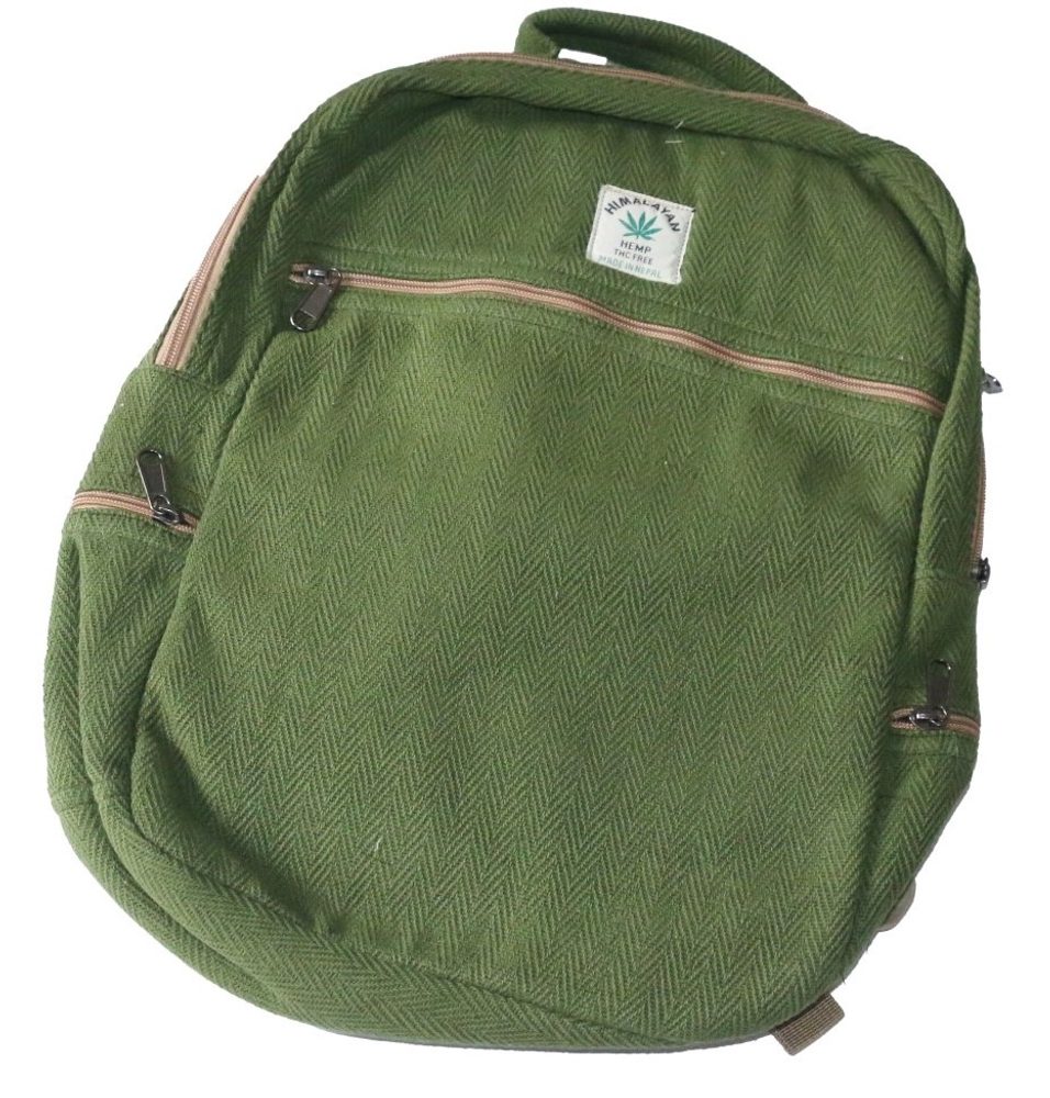 Levně Ručně tkaný batoh HEMP- zelený