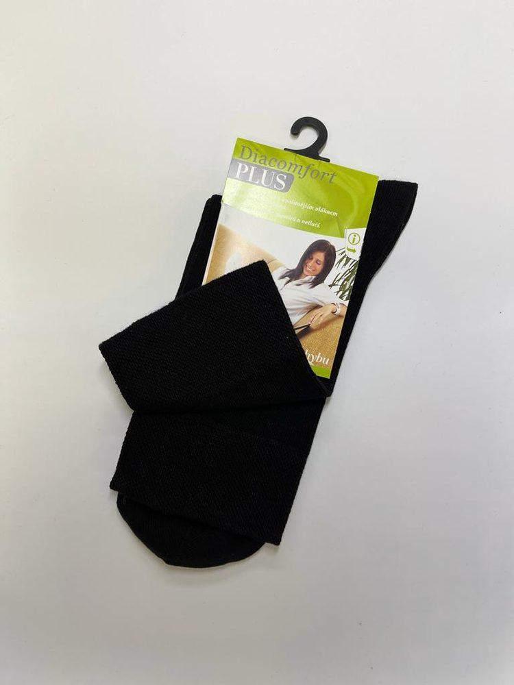 Levně Ponožky zdravotní DIACOMFORT PLUS - Velikost 23-25 barva černá dámské