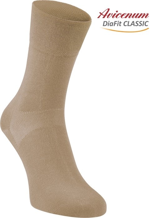 Levně Avicenum DiaFit CLASSIC bavlněné ponožky - bronz velikost 41 - 44