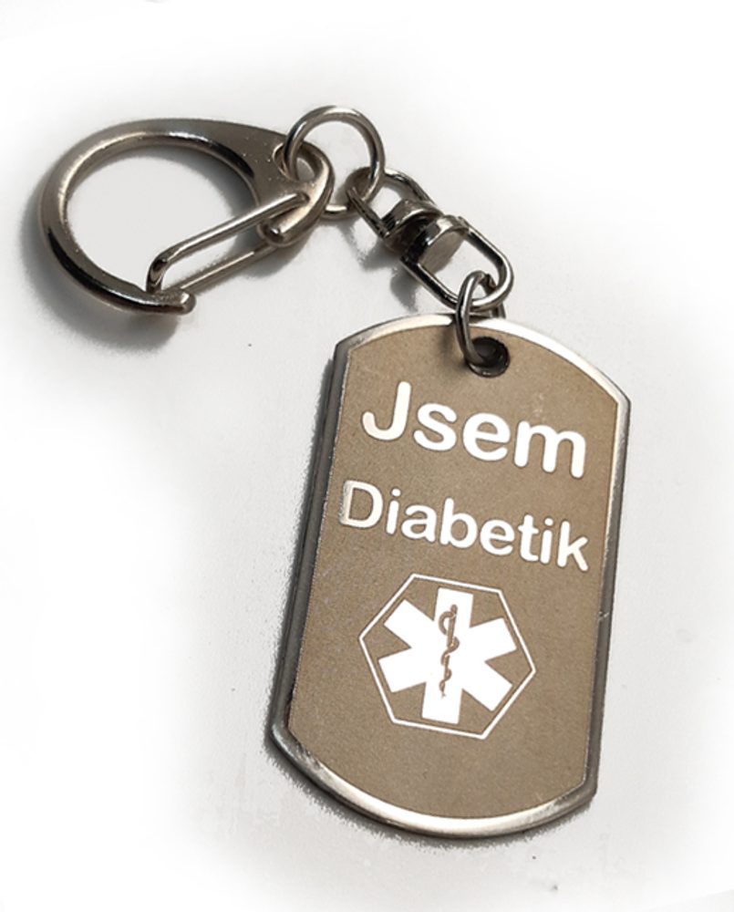 Levně Přívěsek "Jsem Diabetik" na bundu, klíče