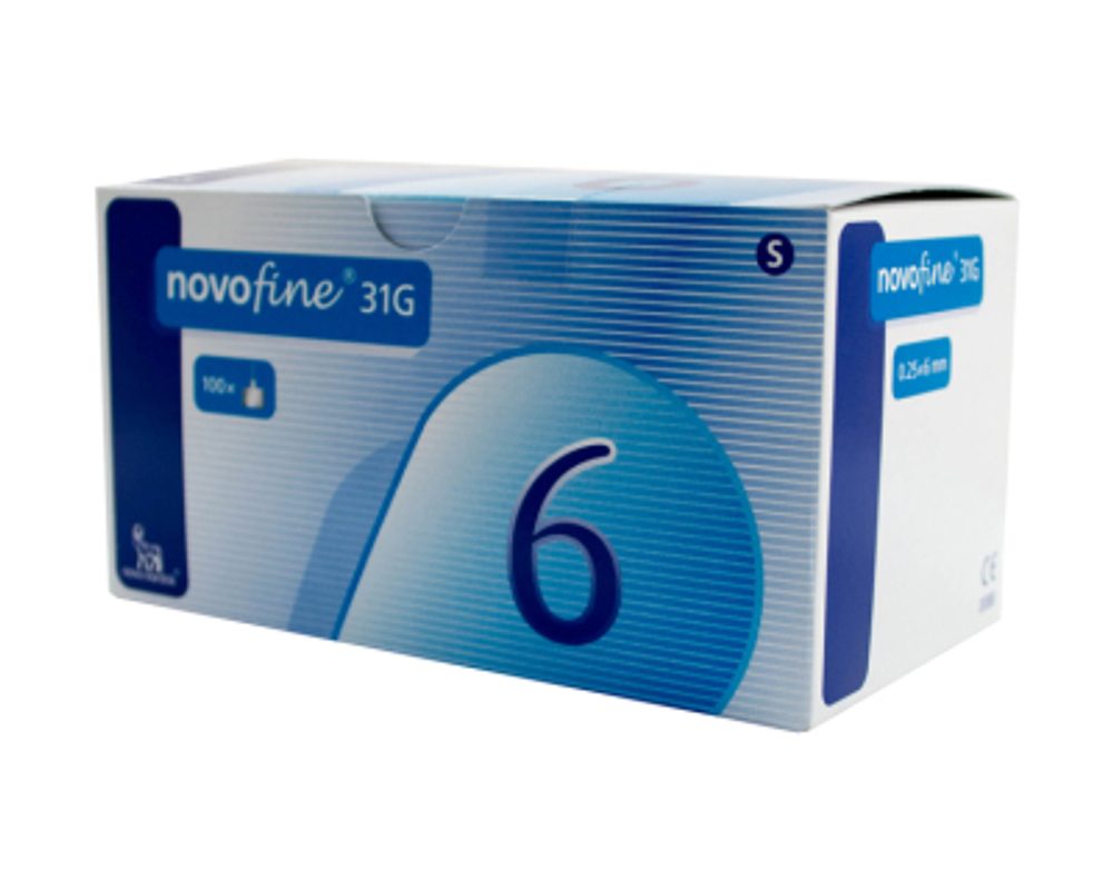 Levně Inzulínová jehla NOVOFINE® 31G – 0,25 x 6 mm, 100 ks